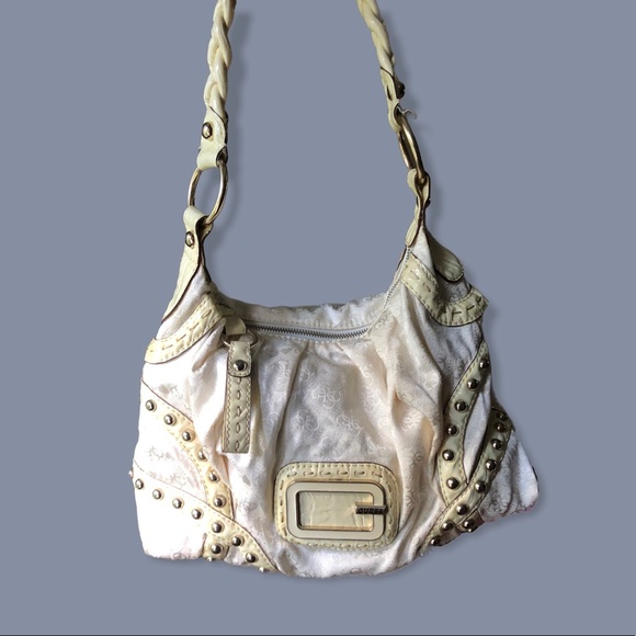 Guess white signature shoulder purse - Picture 2 of 3